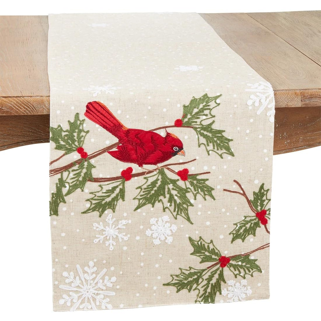 Perched Cardinal Table Runner