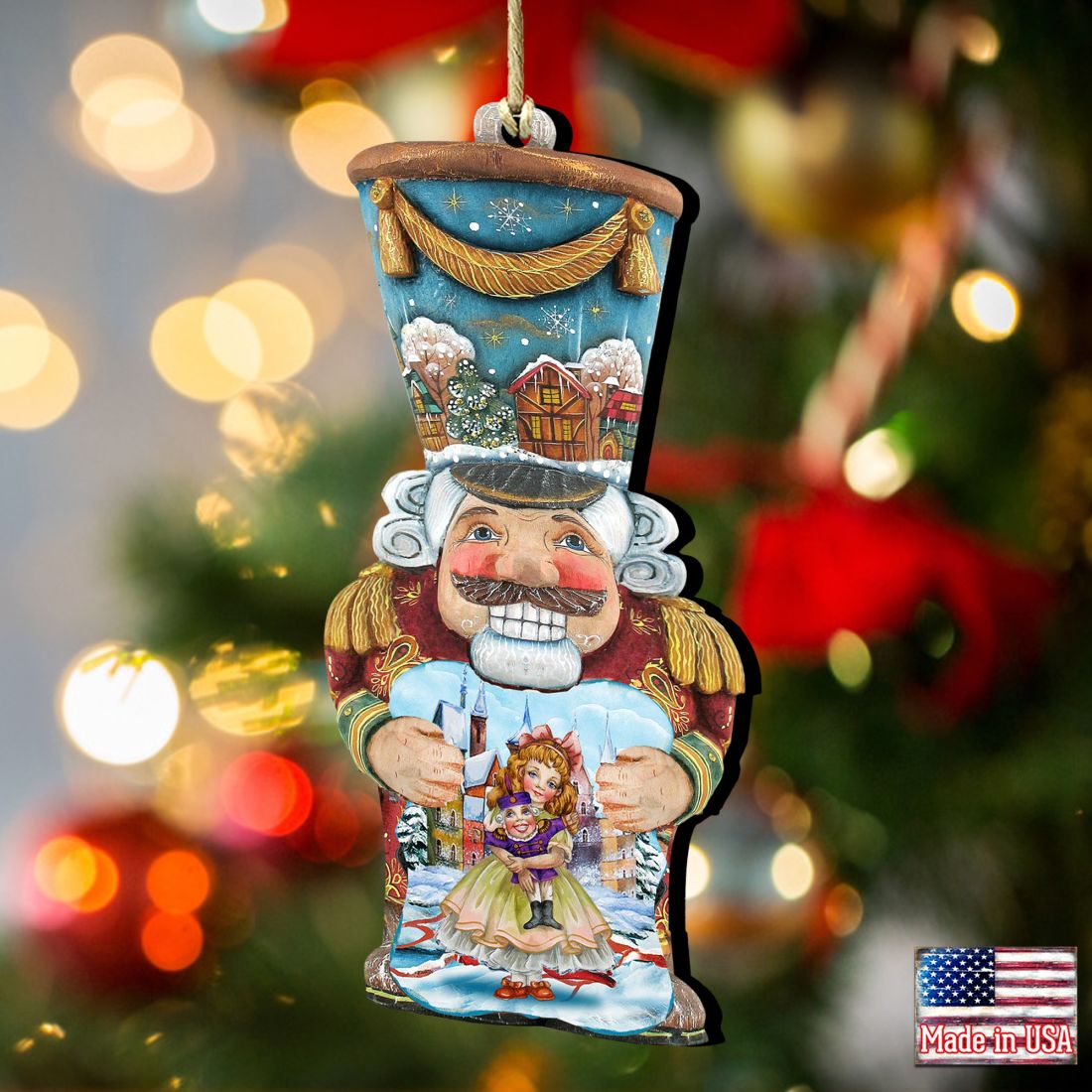 Old World Wooden Nutcracker Ornaments