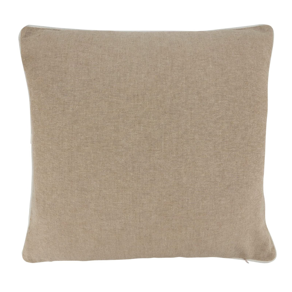 Hand-Beaded Reindeer Throw Pillow
