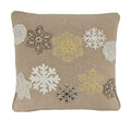 Beaded Snowflake Throw Pillow