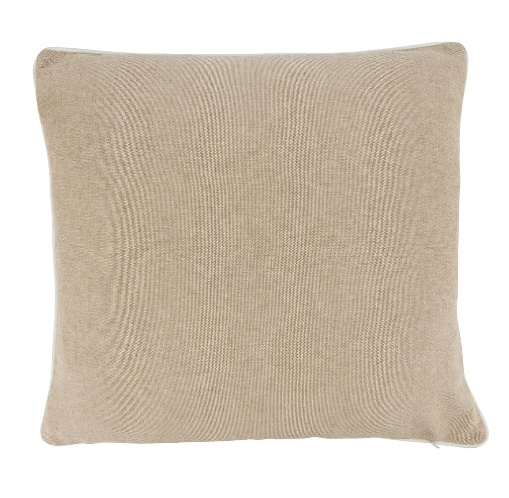 Hand-Beaded Reindeer Throw Pillow