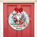"Santa Please Stop Here" Wooden Porch Sign