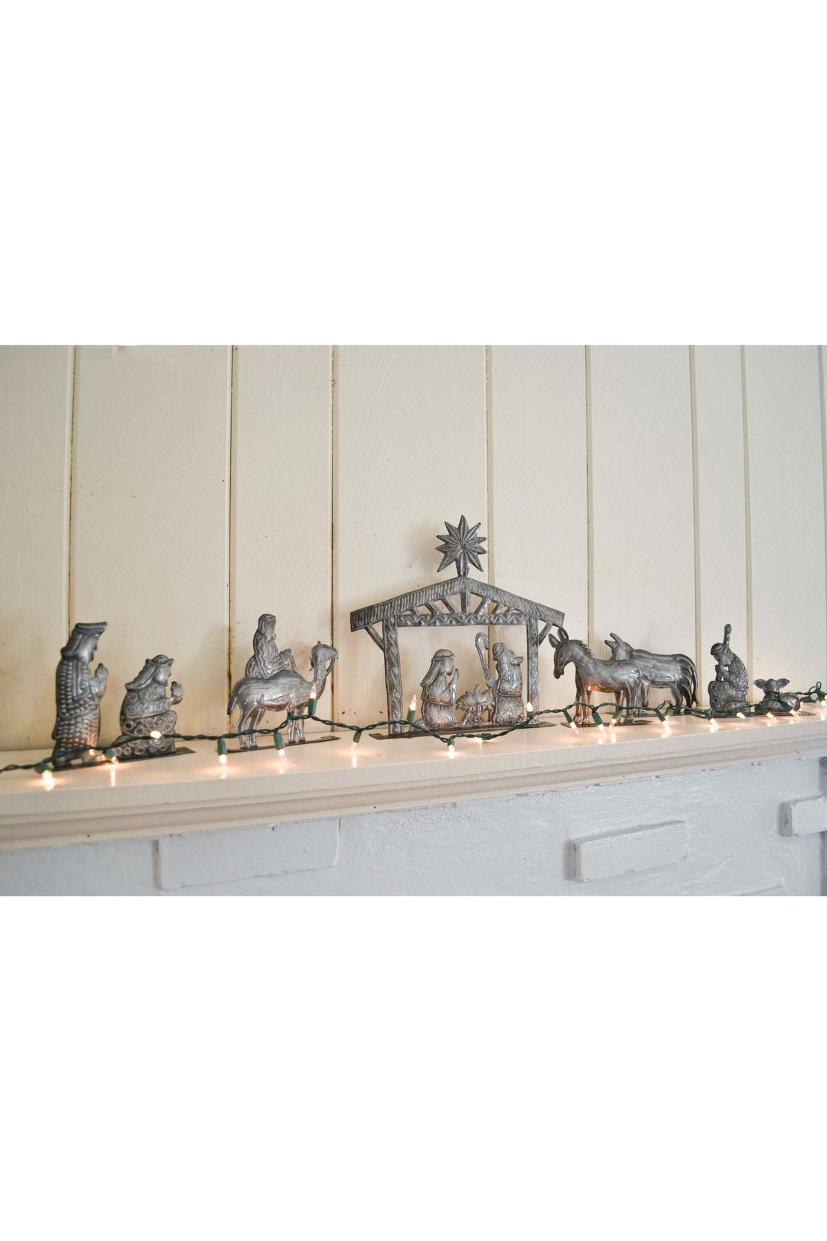 Haitian Steel-Drum Metal Nativity Set, 6 Pieces