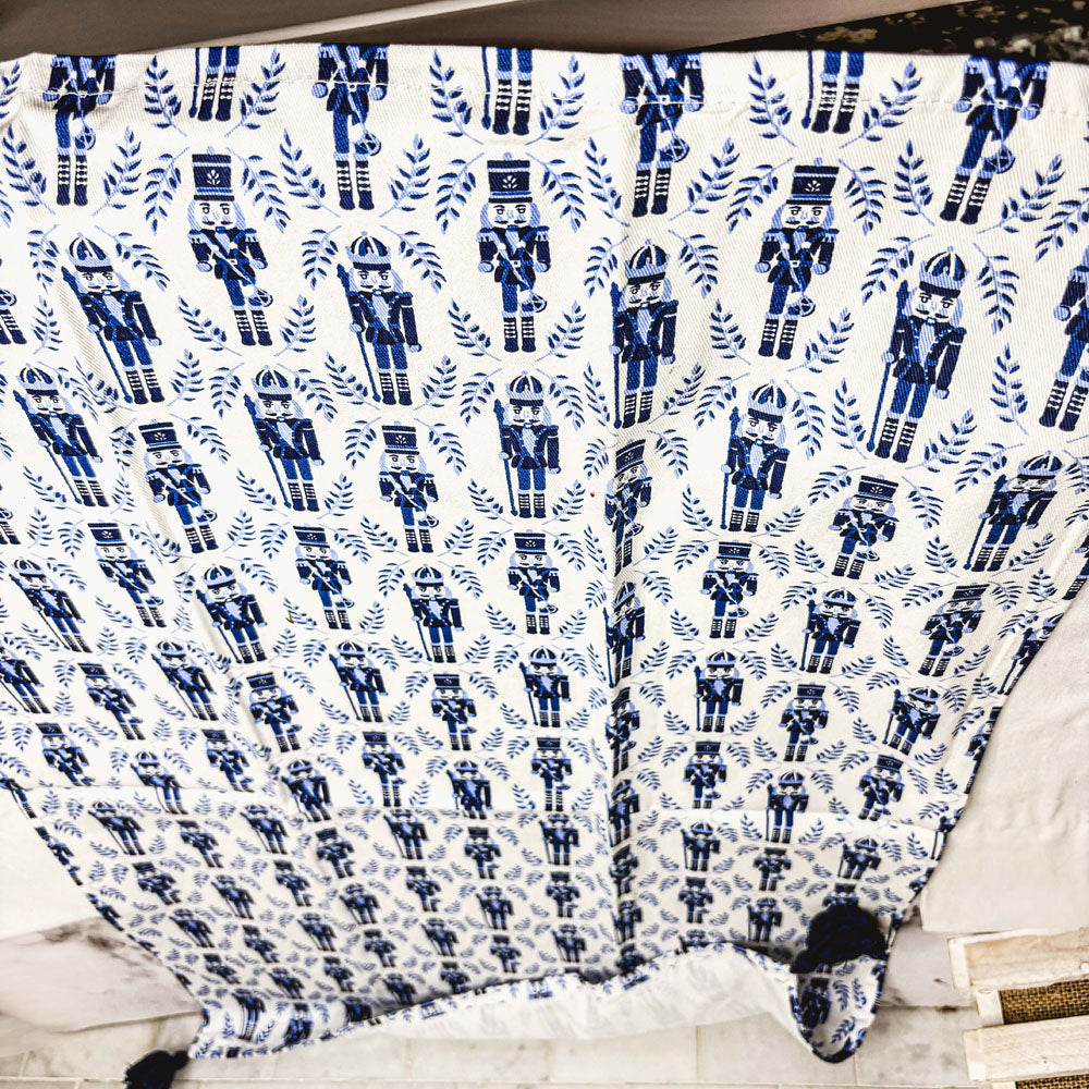 Blue Nutcracker Tea Towels, Set of 2