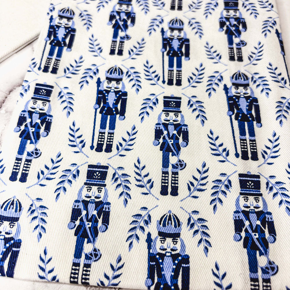 Blue Nutcracker Tea Towels, Set of 2