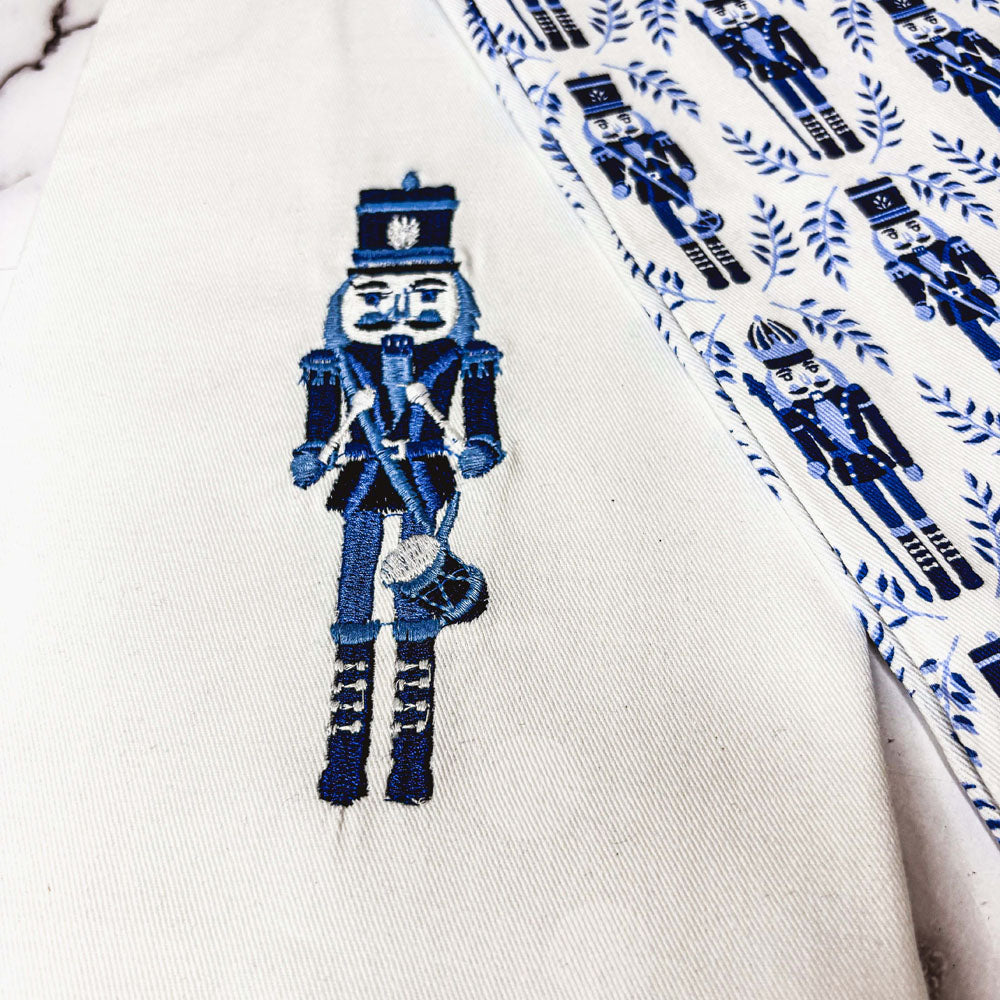 Blue Nutcracker Tea Towels, Set of 2