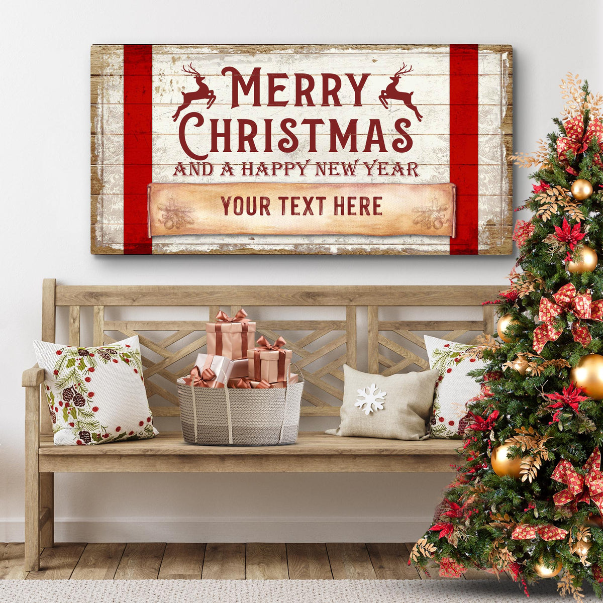 Merry Christmas And A Happy New Year Sign