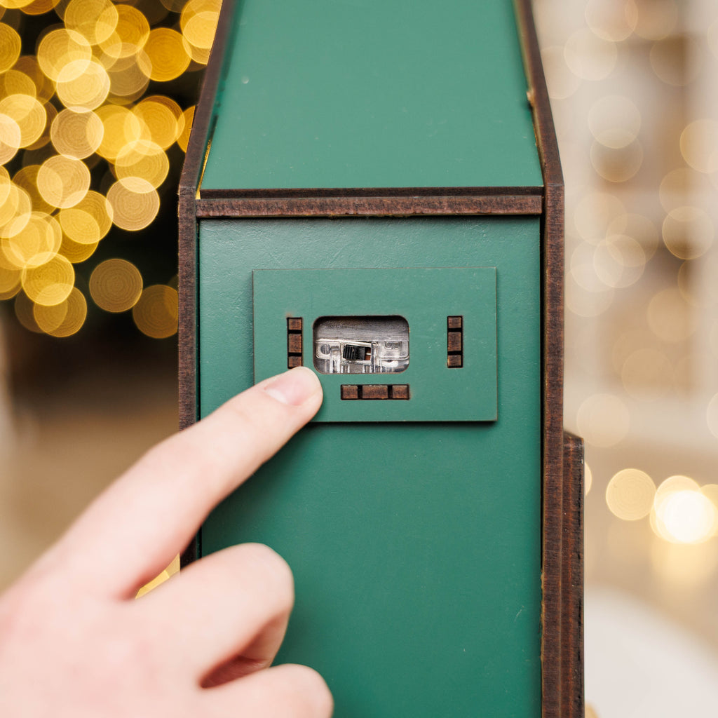 Handcrafted Wooden Advent Calendar, Evergreen