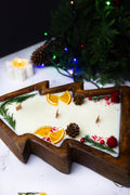 Christmas Tree Dough Bowl Candle, Large