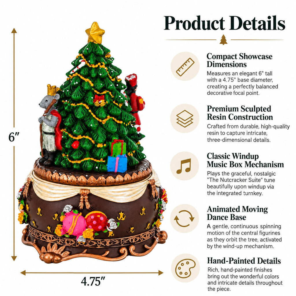 Nutcracker Ballerina Musical Christmas Tree