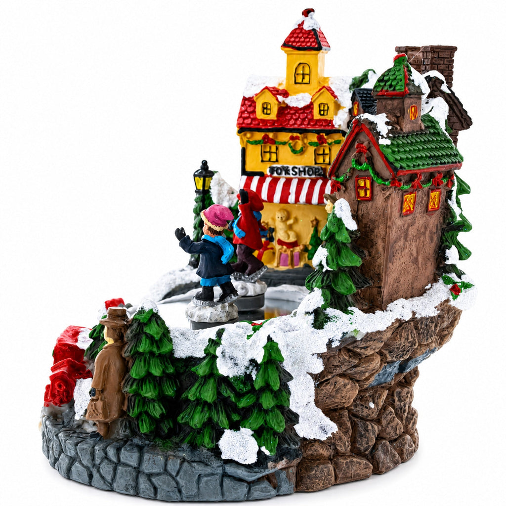 Winter Village Skating Rink Music Box