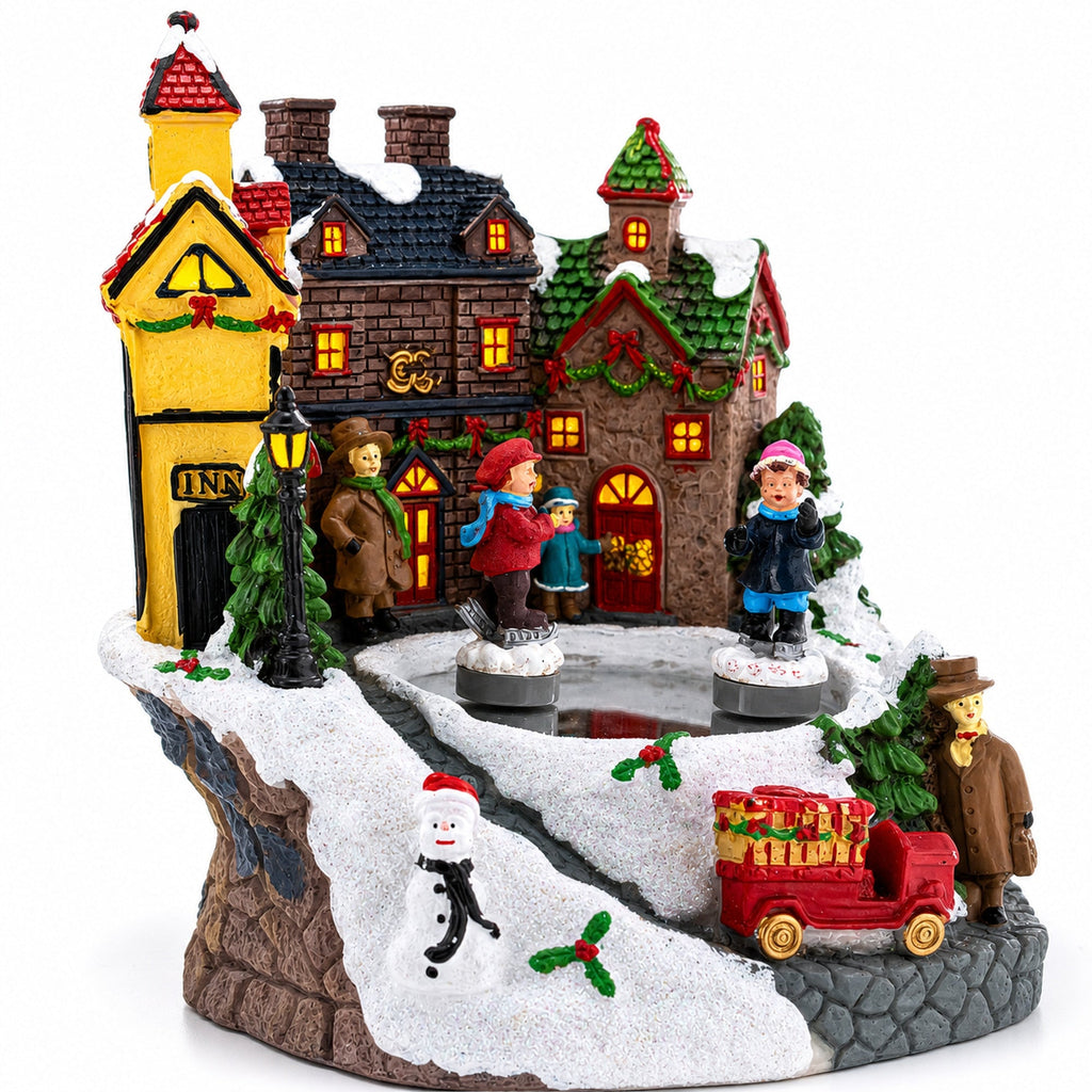 Winter Village Skating Rink Music Box